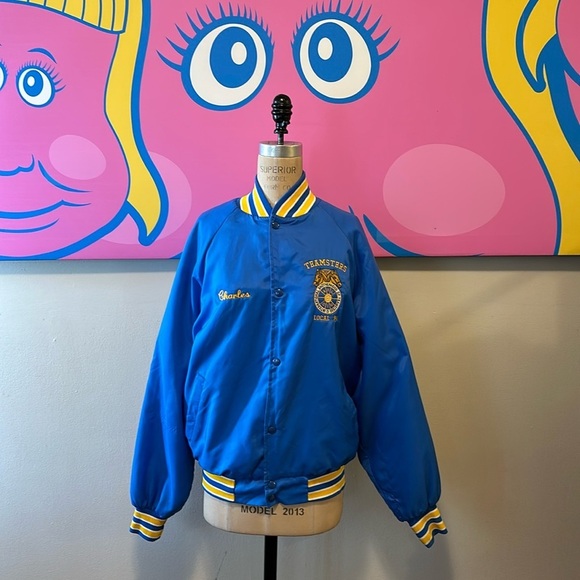WestArk Blue Teamsers Unioni Vintage Jacket Charles Local 94 - Picture 1 of 14